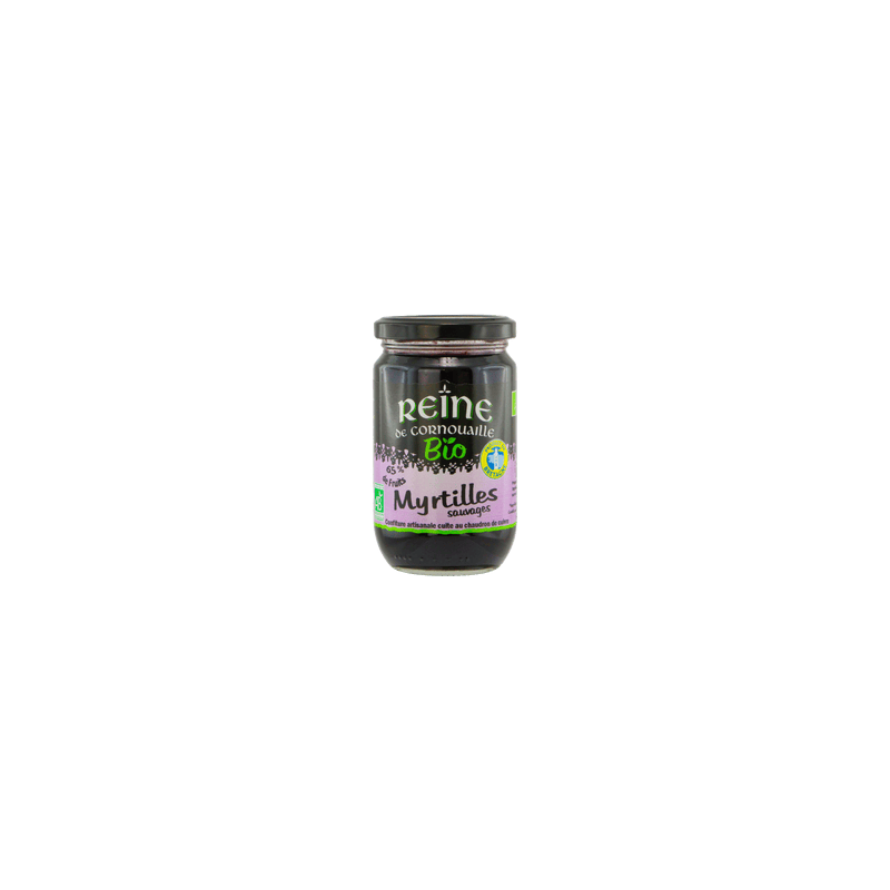 Confiture bio Reine de Cornouaille - kiwi & myrtille